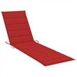 vidaXL Teak Wood Sun Lounger in Red
