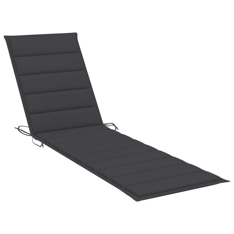 vidaXL Sun Lounger in Natural/Anthractie