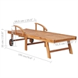 vidaXL Teak Wood Sun Lounger and Table