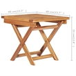 vidaXL Teak Wood Sun Lounger and Table