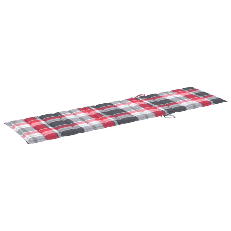 vidaXL Teak Wood Sun Lounger in Red