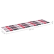 vidaXL Teak Wood Sun Lounger in Red