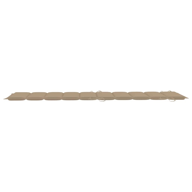 vidaXL Teak Wood Sun Lounger in Beige
