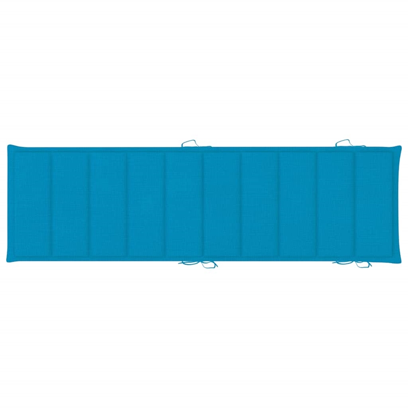 vidaXL Teak Wood Sun Lounger in Blue