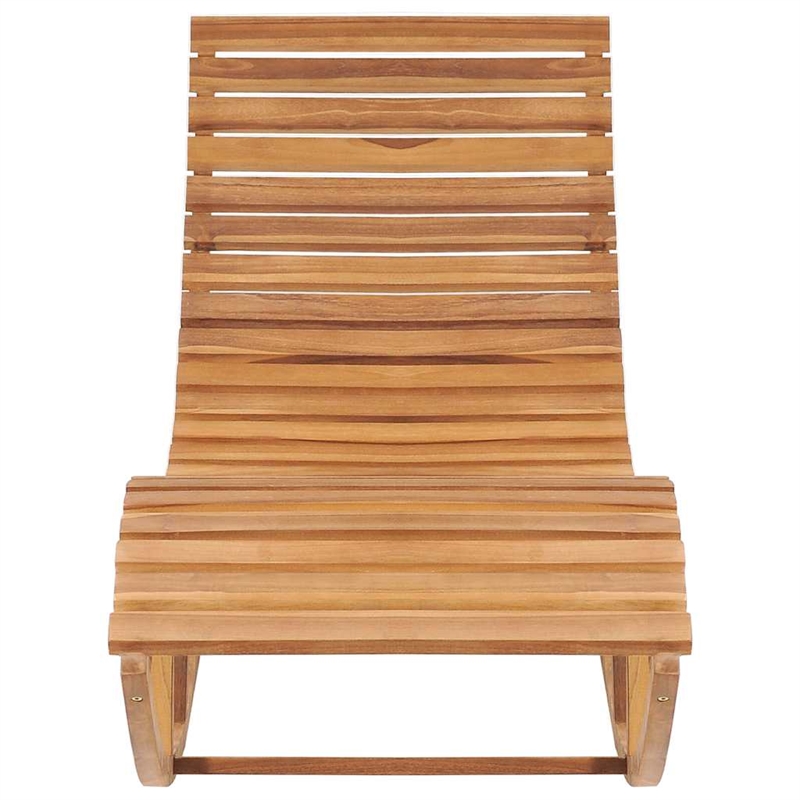 vidaXL Teak Wood Sun Lounger in Blue