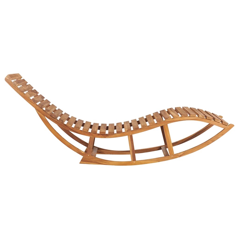 vidaXL Teak Wood Sun Lounger in Blue