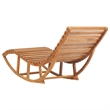 vidaXL Teak Wood Sun Lounger in Blue