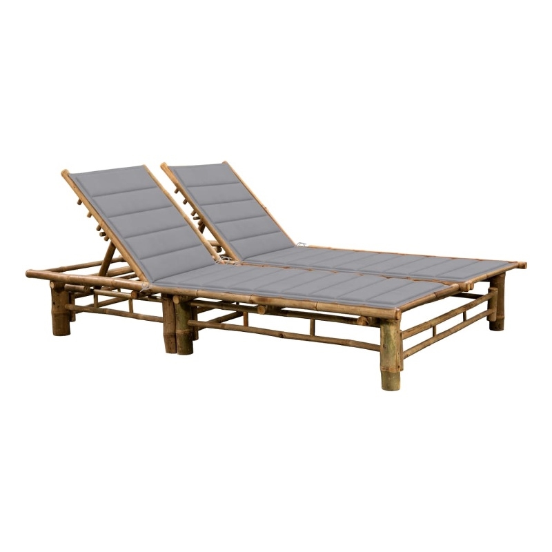 vidaXL Multi-Position Backrest Sun Lounger in Gray