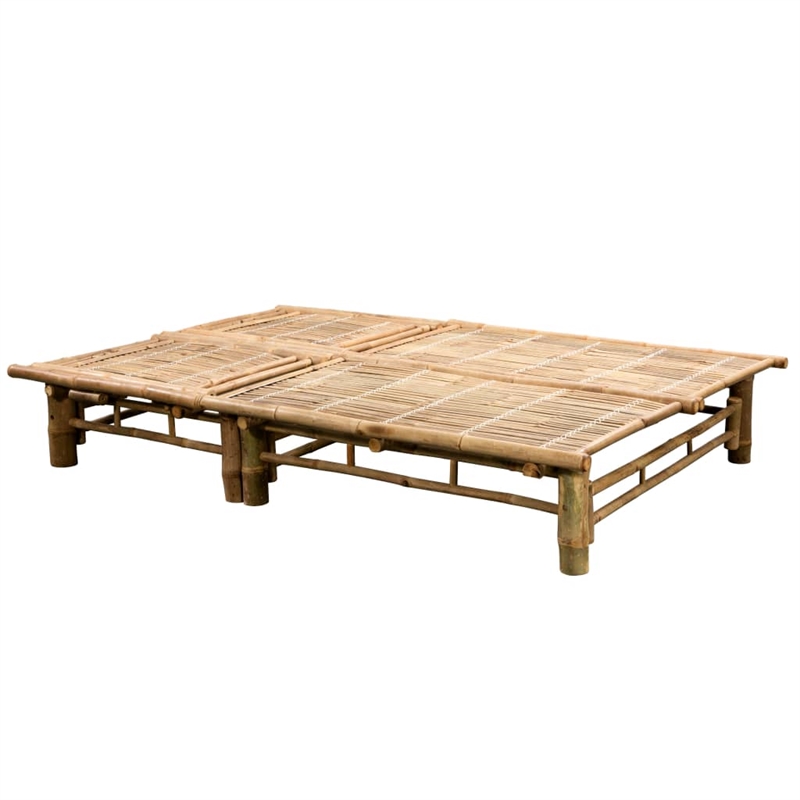 vidaXL Sun Lounger in Red Cushions