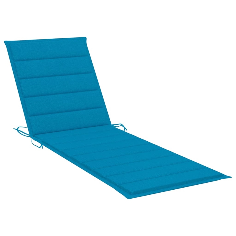 vidaXL Solid Acacia Wood Foldable Sun Lounger in Blue