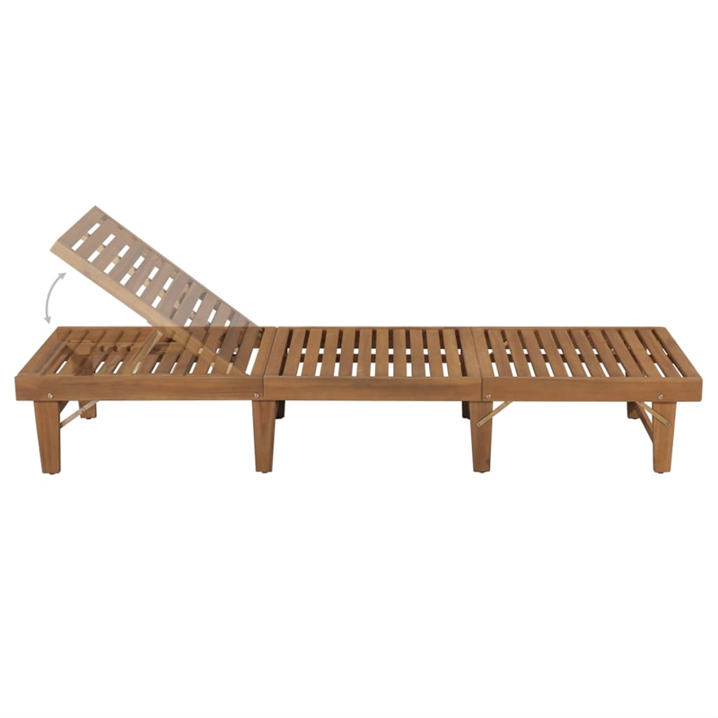 vidaXL Sun Lounger in Wine Red Cushion
