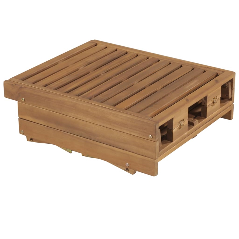 vidaXL Sun Lounger in Wine Red Cushion