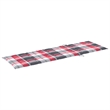 vidaXL Natural Wood Patio Sun Lounger in Red