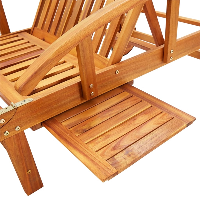 vidaXL Sun Lounger in Green Cushions