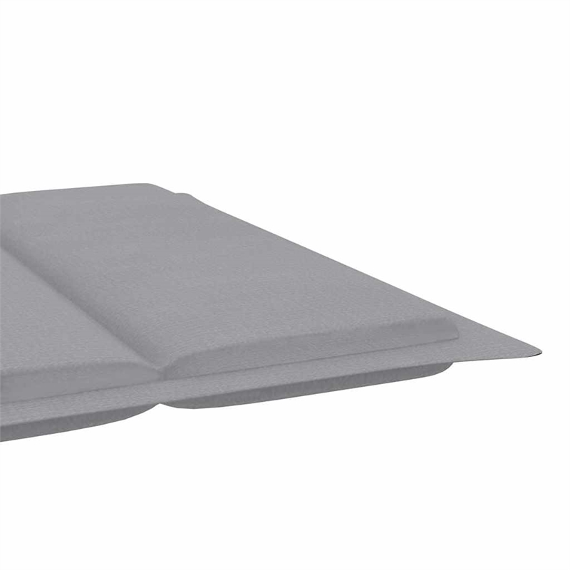 vidaXL Foldable Solid Acacia Wood Sun Lounger in Gray