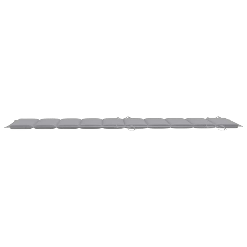 vidaXL Foldable Solid Acacia Wood Sun Lounger in Gray