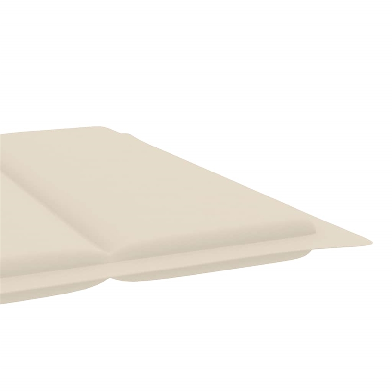 vidaXL Sun Lounger in Cream Cushion