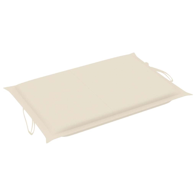 vidaXL Sun Lounger in Cream Cushion