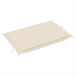 vidaXL Sun Lounger in Cream Cushion