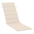 vidaXL Sun Lounger in Cream Cushion