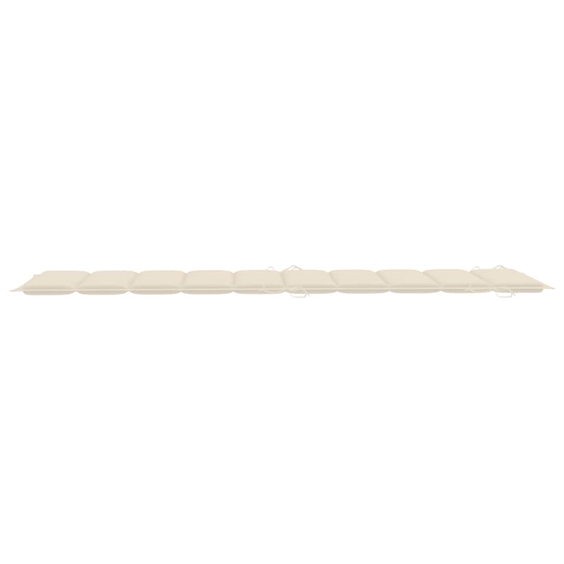 vidaXL Sun Lounger in Cream Cushion