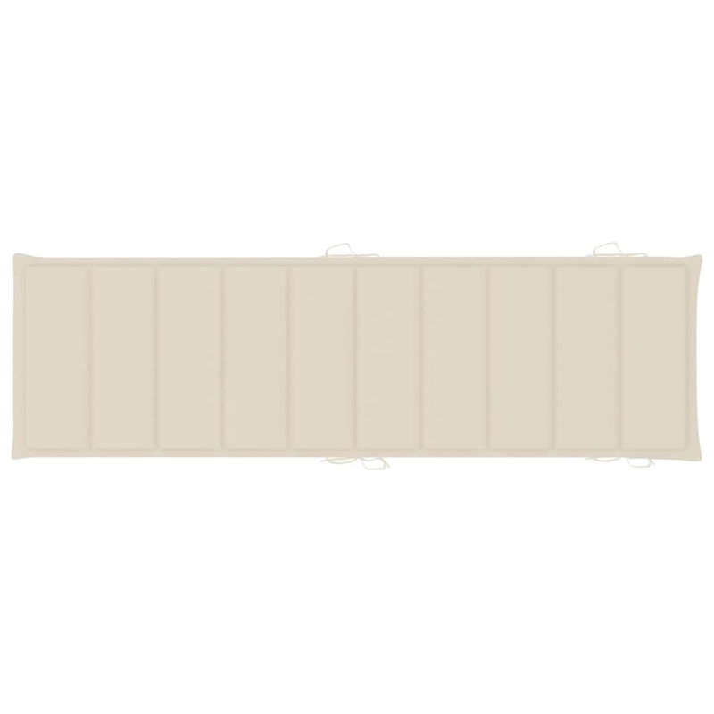 vidaXL Sun Lounger in Cream Cushion