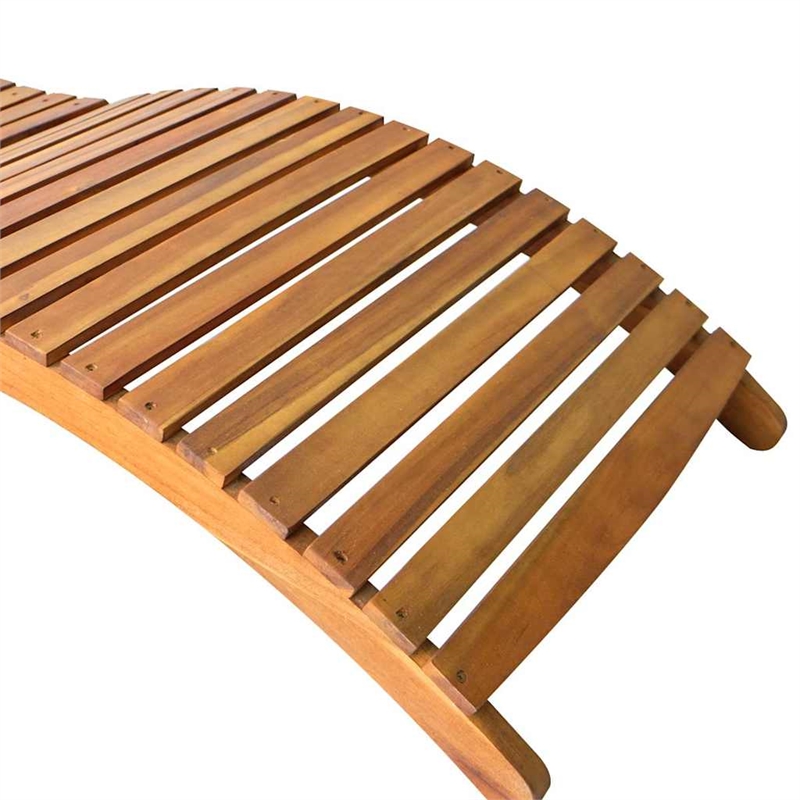 vidaXL Solid Acacia Wood Sun Lounger