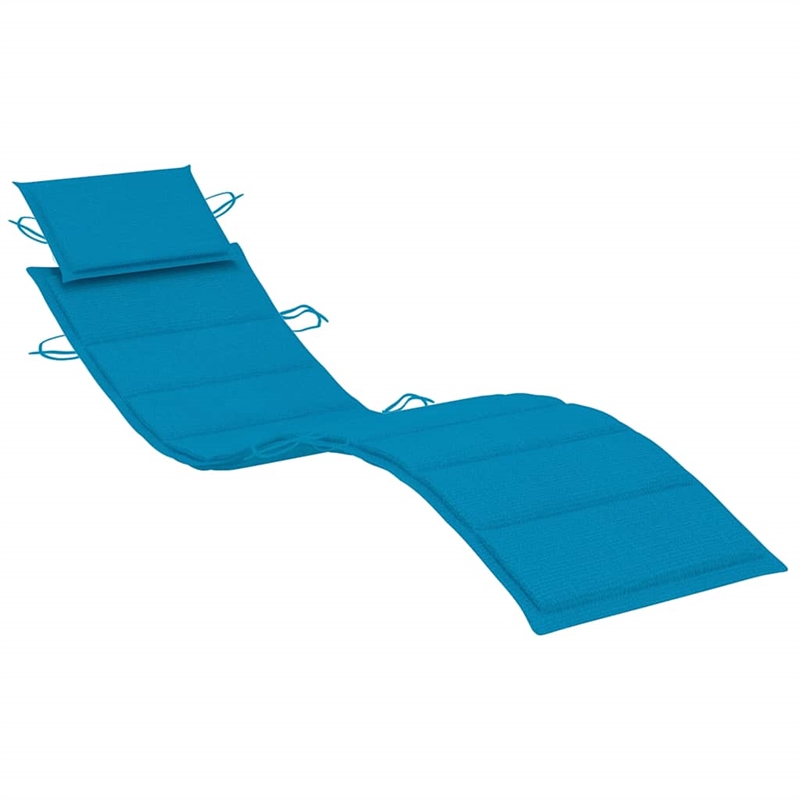 vidaXL Solid Acacia Wood Patio Sun Lounger in Blue