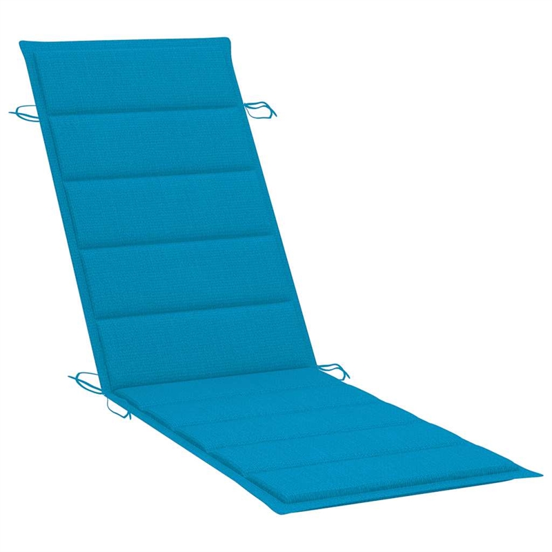 vidaXL Solid Acacia Wood Patio Sun Lounger in Blue
