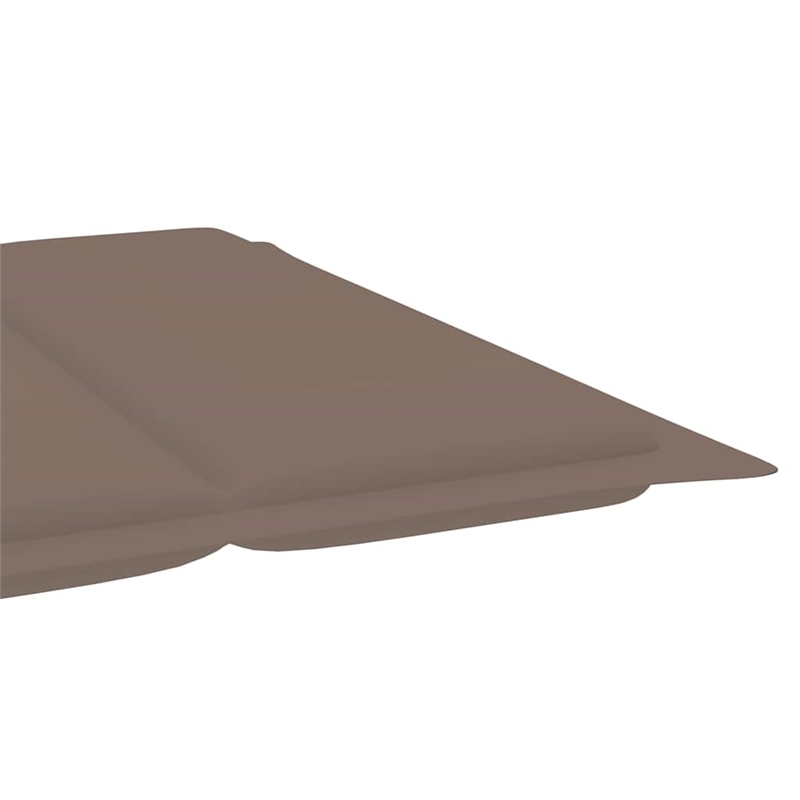 vidaXL Solid Acacia Wood Sun Lounger in Taupe