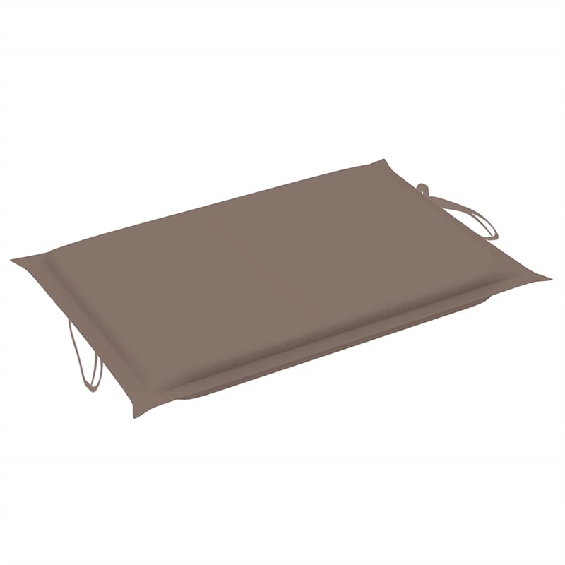 vidaXL Solid Acacia Wood Sun Lounger in Taupe