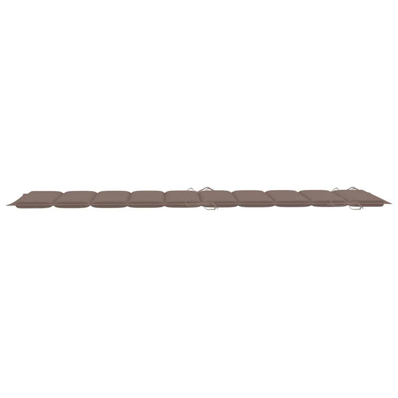 vidaXL Solid Acacia Wood Sun Lounger in Taupe