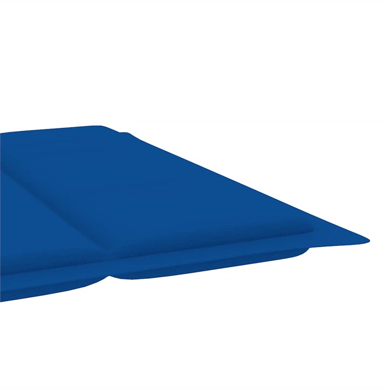 vidaXL Solid Acacia Wood Sun Lounger in Royal Blue
