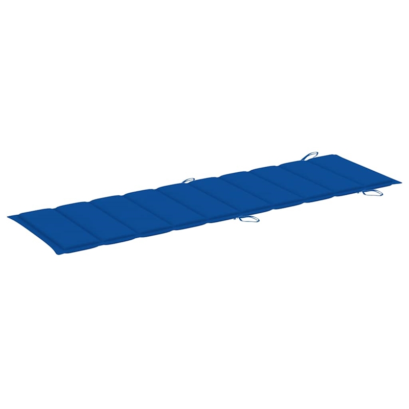 vidaXL Solid Acacia Wood Sun Lounger in Royal Blue