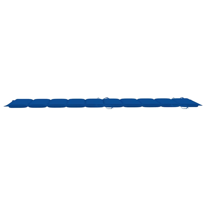 vidaXL Solid Acacia Wood Sun Lounger in Royal Blue