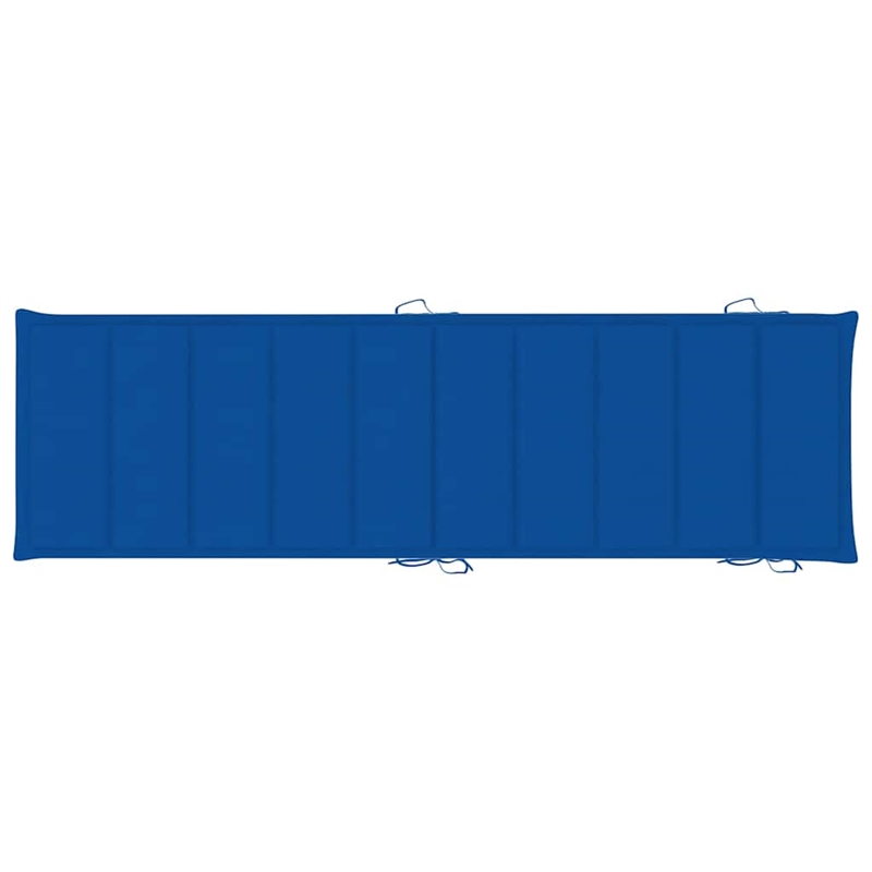 vidaXL Solid Acacia Wood Sun Lounger in Royal Blue