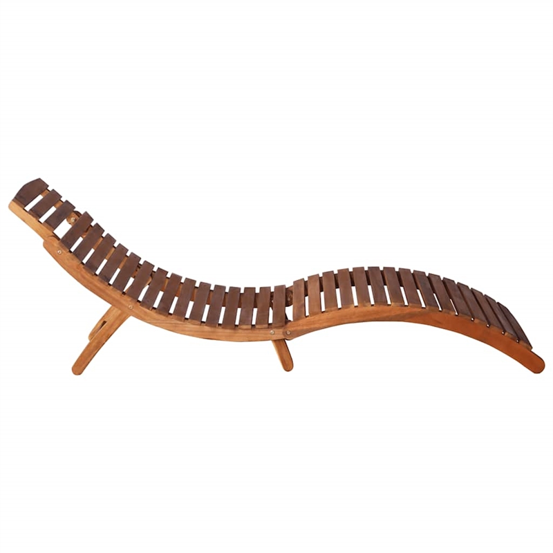 vidaXL Sun Lounger in Red Cushion