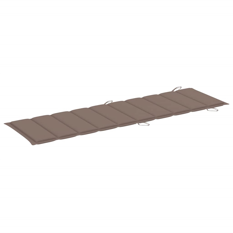 vidaXL Solid Acacia Wood Sun Lounger Taupe