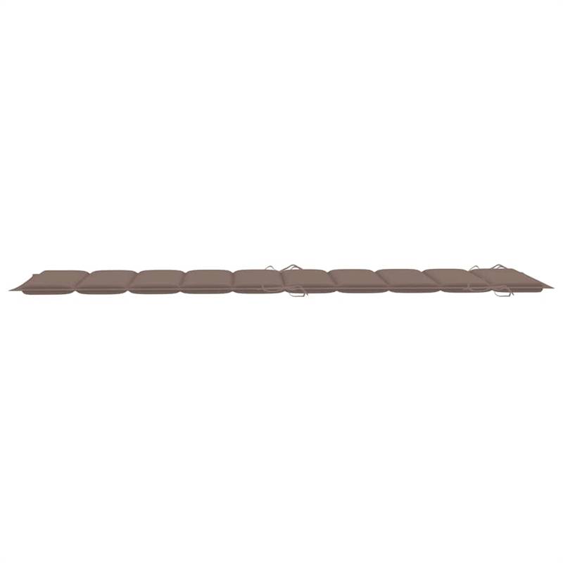 vidaXL Solid Acacia Wood Sun Lounger Taupe