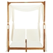 vidaXL Sun Lounger in Cream/White