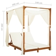 vidaXL Sun Lounger in Cream/White