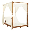 vidaXL Sun Lounger in Cream/White