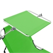 vidaXL Powder-coated Steel Standard Foldable Sun Lounger in Green