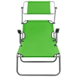 vidaXL Powder-Coated Steel  Sun Lounger in Green