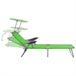 vidaXL Powder-Coated Steel  Sun Lounger in Green