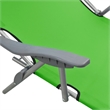 vidaXL Powder-Coated Steel  Sun Lounger in Green