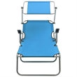 vidaXL Powder-Coated Steel  Sun Lounger in Blue