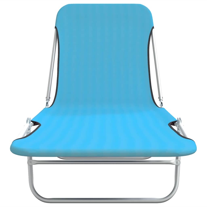 vidaXL Sun Lounger in Blue (Set of 2)