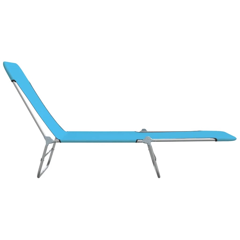 vidaXL Sun Lounger in Blue (Set of 2)