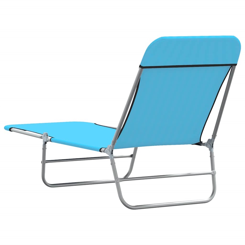 vidaXL Sun Lounger in Blue (Set of 2)